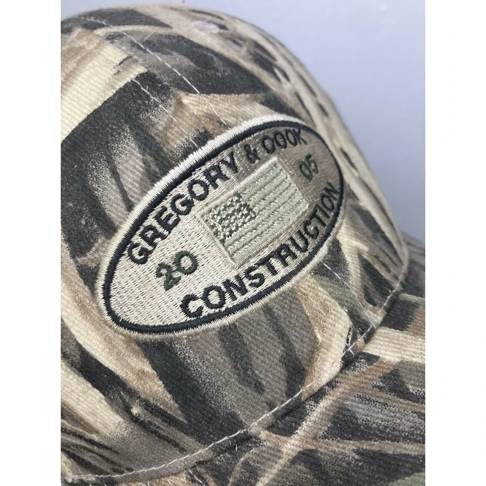 Vintage Gregory & Cook Construction Hat Camouflage Adjustable 2005 OSFA